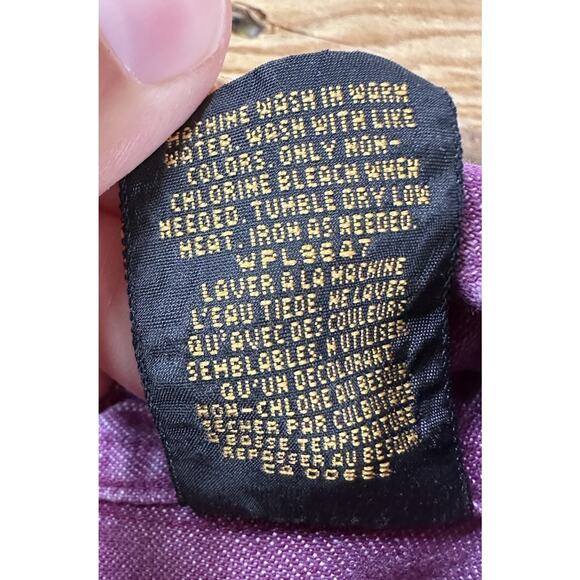 Vintage Eddie Bauer Button Up Shirt Size Large Men’s Purple - Picture 5 of 8